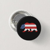 Badge Rond 2,50 Cm Maman Amérique (Devant & derrière)