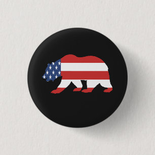 Badge Rond 2,50 Cm Maman Amérique