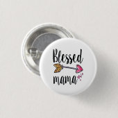 Badge Rond 2,50 Cm Maman bénie (Devant & derrière)