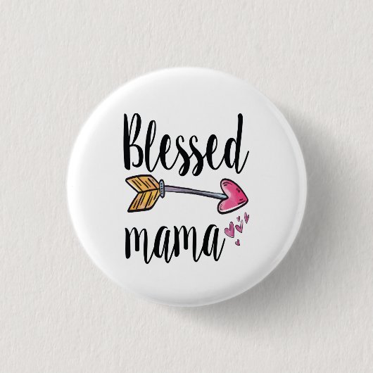 Badge Rond 2,50 Cm Maman bénie (Devant)