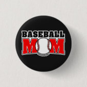 Badge Rond 2,50 Cm Maman de baseball (Devant)