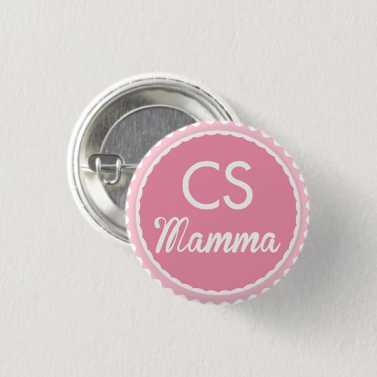 Badge Rond 2,50 Cm Maman de CS (Devant & derrière)