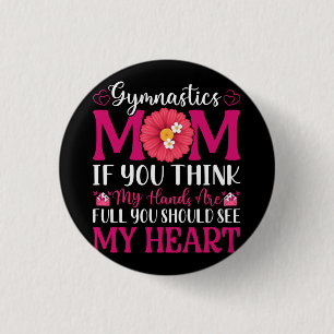 Badge Rond 2,50 Cm Maman de gymnastique