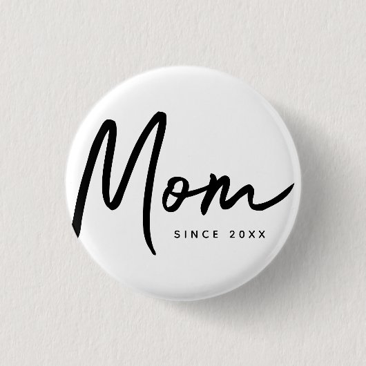 Badge Rond 2,50 Cm Maman Depuis 20XX Moderne Simple Chic (Devant)