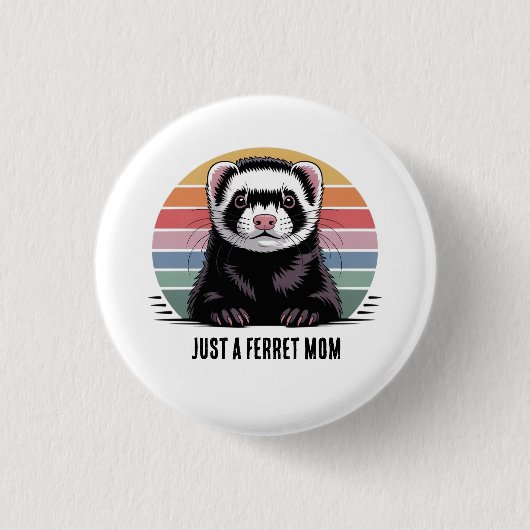 Badge Rond 2,50 Cm Maman furet (Devant)