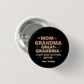 Badge Rond 2,50 Cm Maman, grand-mère, grand-mère, je continue à m'amé (Devant & derrière)