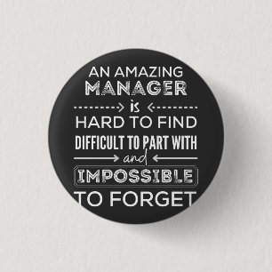 Badge Rond 2,50 Cm Manager, Gift For Manager, A Truly Great Manager