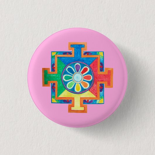 Badge Rond 2,50 Cm Mandala de création (Devant)