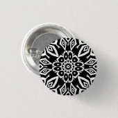 Badge Rond 2,50 Cm Mandala de minuit (Devant & derrière)