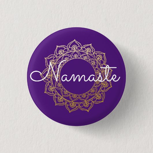 Badge Rond 2,50 Cm Mandala de Namaste (Devant)