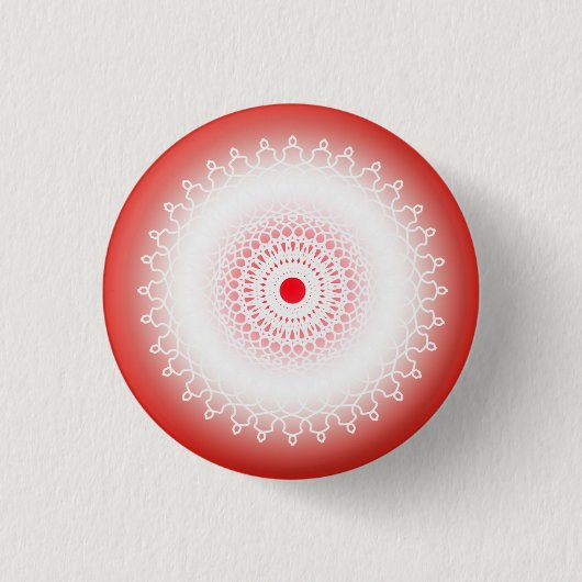 Badge Rond 2,50 Cm Mandala rouge (Devant)