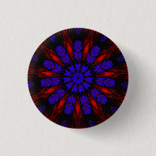 Badge Rond 2,50 Cm Mandala Sud-Ouest Hippie Boho Chic Bohemian