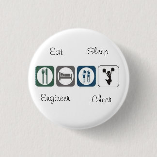 Badge Rond 2,50 Cm Mangez l'acclamation d'ingénieur de sommeil