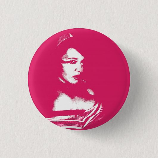 Badge Rond 2,50 Cm Mangez le bouton de gâteau (Devant)