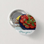 Badge Rond 2,50 Cm Mangia ! (Devant & derrière)