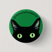 Badge Rond 2,50 Cm Manny Halloween Cat Button (Devant)