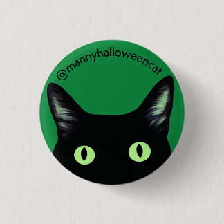 Badge Rond 2,50 Cm Manny Halloween Cat Button