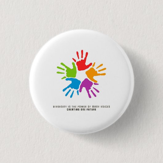 Badge Rond 2,50 Cm Many Hands, One Future – diversity design (Devant)