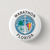 Badge Rond 2,50 Cm Marathon - Florida Keys (Devant)