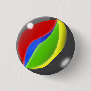 Badge Rond 2,50 Cm Marbre de jeu rétro
