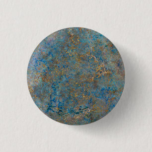 Badge Rond 2,50 Cm Marbre de luxe de lazulite de Lapis