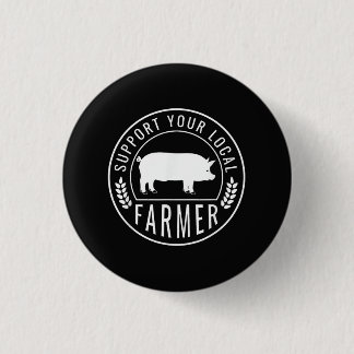 Badge Rond 2,50 Cm Marché des agriculteurs soutenez votre éleveur de