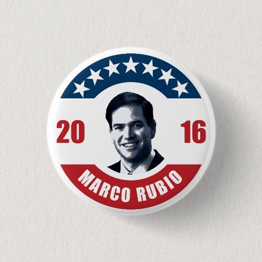 Badge Rond 2,50 Cm Marco Rubio pour le président 2016 (Devant)