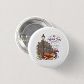 Badge Rond 2,50 Cm Mardi gras (Devant & derrière)