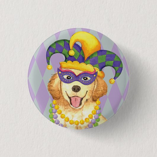 Badge Rond 2,50 Cm Mardi Gras (Devant)