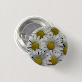 Badge Rond 2,50 Cm Marguerites blanches (Devant & derrière)