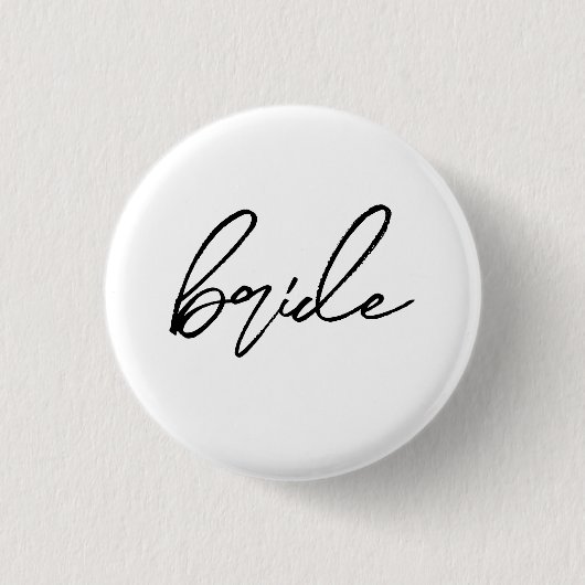 Badge Rond 2,50 Cm Mariage à la moderne | Noir (Devant)