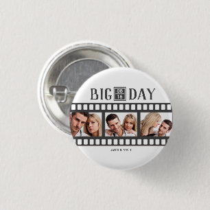 Badge Rond 2,50 Cm Mariage Ajouter 3 Photos Film amusant