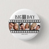 Badge Rond 2,50 Cm Mariage Ajouter 3 Photos Film amusant (Devant)