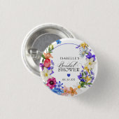 Badge Rond 2,50 Cm Mariage champêtre Purple Blue Red (Devant & derrière)