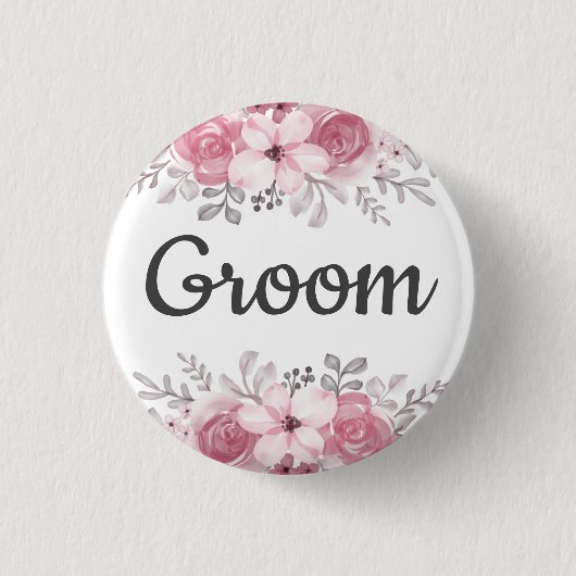 Badge Rond 2,50 Cm Mariage floral de printemps  (Devant)