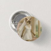 Badge Rond 2,50 Cm Mariée golfeuse en cabine d'essayage (Devant & derrière)