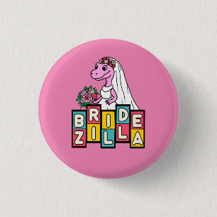 Badge Rond 2,50 Cm Mariée Zilla Retro