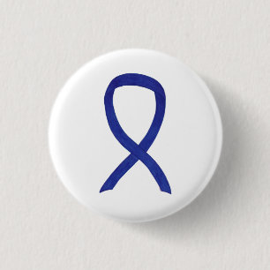 Badge Rond 2,50 Cm Marine, Indigo, Épingle de ruban de sensibilisatio