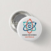 Badge Rond 2,50 Cm Mars pour la Science - Australie - (Devant & derrière)