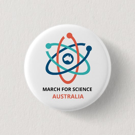 Badge Rond 2,50 Cm Mars pour la Science - Australie - (Devant)