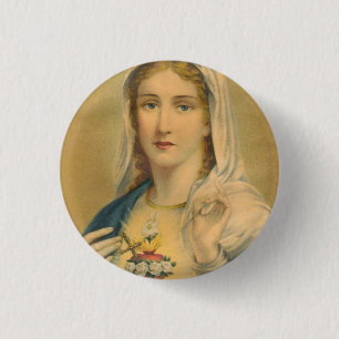 Badge Rond 2,50 Cm Mary vintage