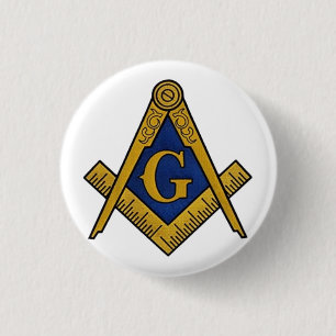 Badge Rond 2,50 Cm Masonic Freemasons Masonry Oes Carré et Compass