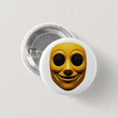Badge Rond 2,50 Cm Masque souriant jaune (Devant & derrière)