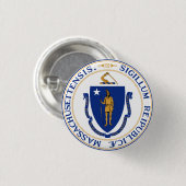 Badge Rond 2,50 Cm Massachusetts (Devant & derrière)