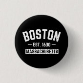 Badge Rond 2,50 Cm Massachusetts de Boston (Devant)
