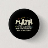 Badge Rond 2,50 Cm Math  Mathematics Math Teacher Gift (Devant)