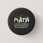 Badge Rond 2,50 Cm Math  Mathematics Math Teacher Gift<br><div class="desc">Math Design with the slogan : Math The Only Place. Perfect for a person who likes math and science.</div>