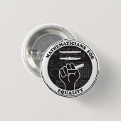 Badge Rond 2,50 Cm Mathéaticians pour Equality Button (Devant & derrière)