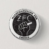 Badge Rond 2,50 Cm Mathematicians for Choice Button (Devant)