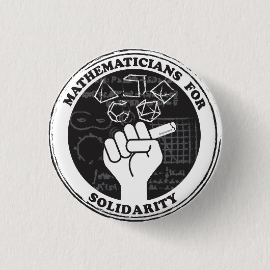 Badge Rond 2,50 Cm Mathématicians pour Solidarity Button (Devant)